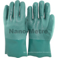 NMSAFETY Cotton interlock double coated PVC glove, sandy finish gauntlet working glove